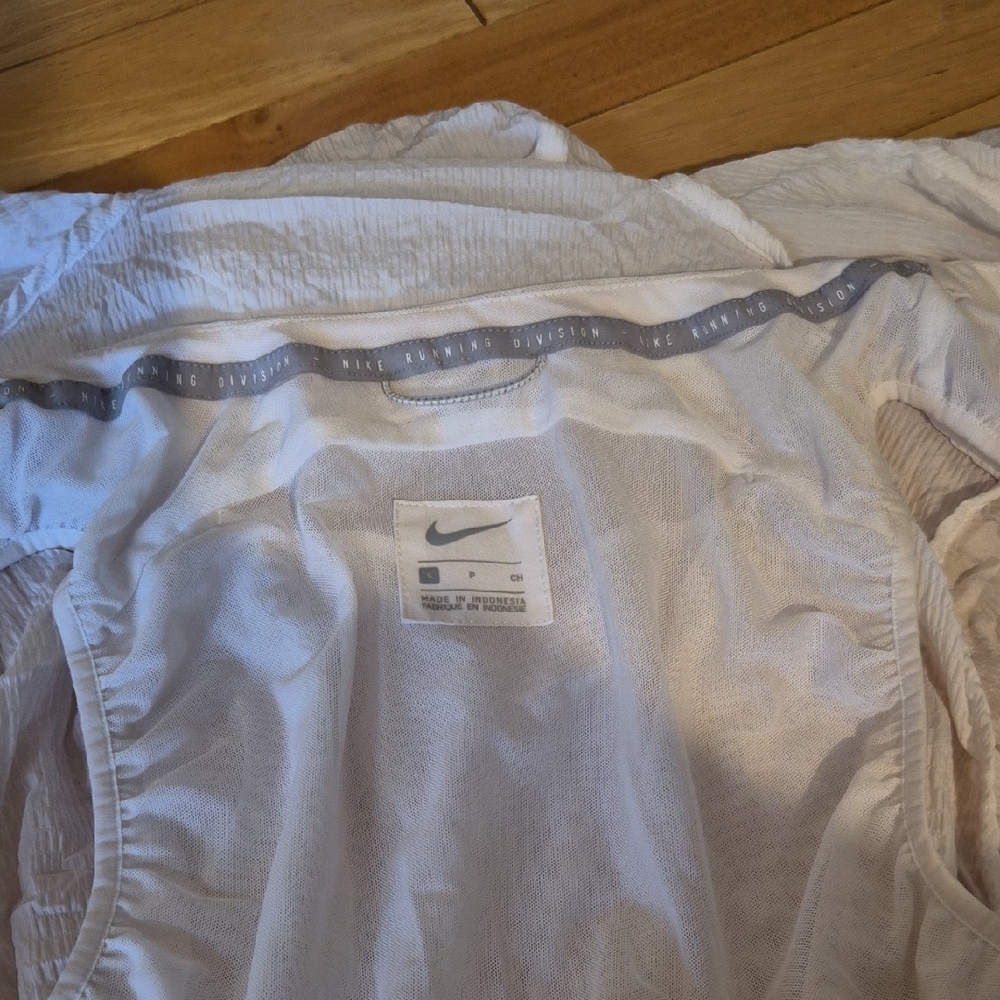 Nike White Mesh Windbreaker
